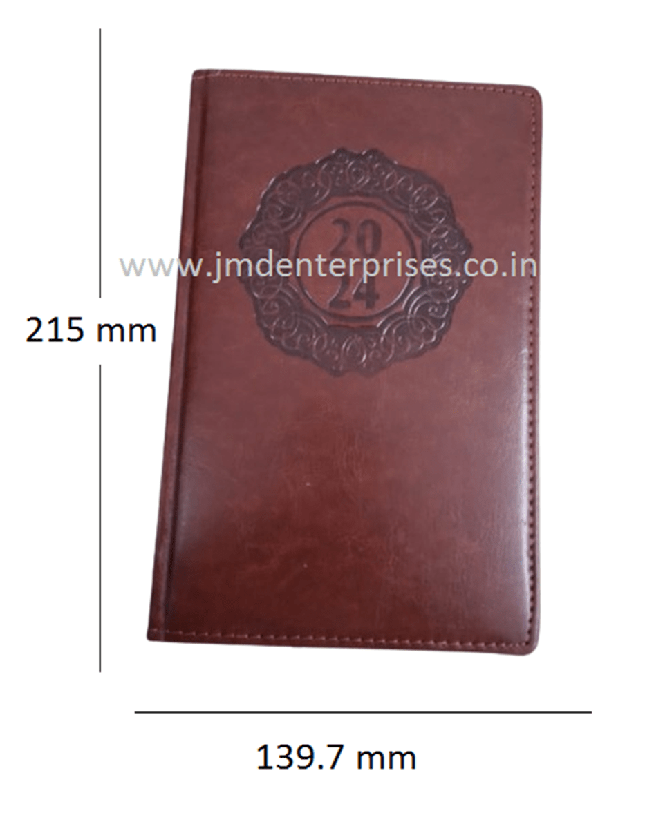 JMD Diaries Premium ‘2024’ New Year Diary Sunday Full Page A5 Diary Single Ruled 365 Pages