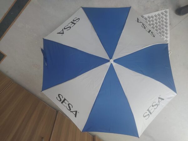 Blue and White Polyester 2 Fold Umbrella 62.2 cm-jmdenterprises.co.in