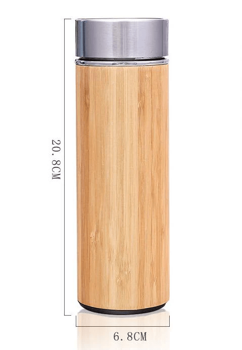 • Introducing the Bamboo JMD Water Bottle, where style meets sustainability in every sip. Crafted from natural bamboo and high-quality stainless steel, this eco-conscious water bottle is designed to accompany you on your journey to hydration, ensuring you stay refreshed and make a positive impact on the planet. • Capacity: 450ml