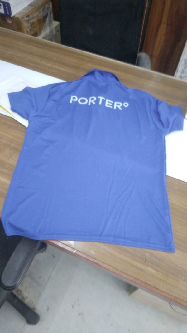 Porter Polo T-Shirt | Blue Porter Uniform T-Shirt with Logo – JMD Enterprises