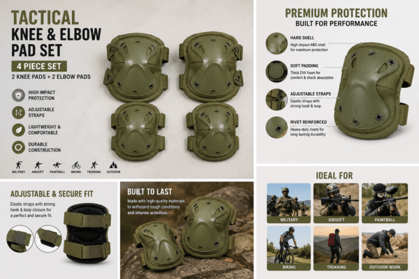 JMDOM Tactical Knee & Elbow Pad Set