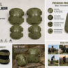 Tactical Knee and Elbow Pads - Professional Protective Pad Army Combat Outdoor Sports Safety Gear with Adjustable Straps-jmdenterprises.co.in