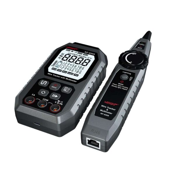 NF-8509 Network Cable Tester with Digital Multimeter 2-in-1 | RJ45 Wire Tracer | PoE Tester | Cable Length Meter | NCV Detector