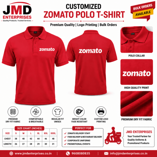 Customized Blinkit T-Shirt | Delivery Uniform Manufacturer India