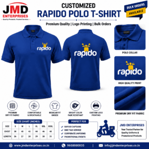 Customized Rapido T-Shirt Uniform Manufacturer India