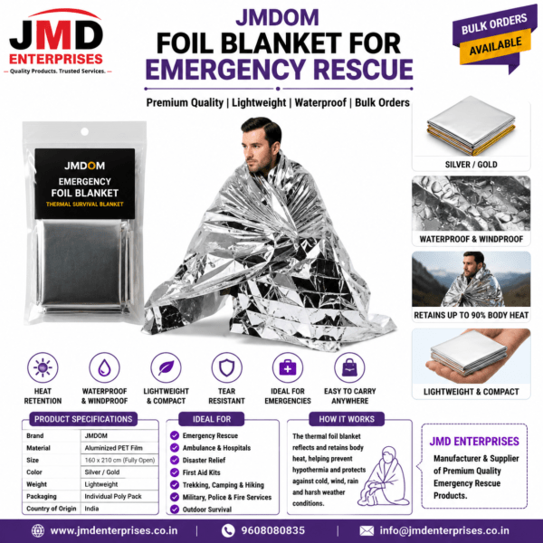 Emergency Rescue Thermal Survival Blanket | Foil Blanket Manufacturer India