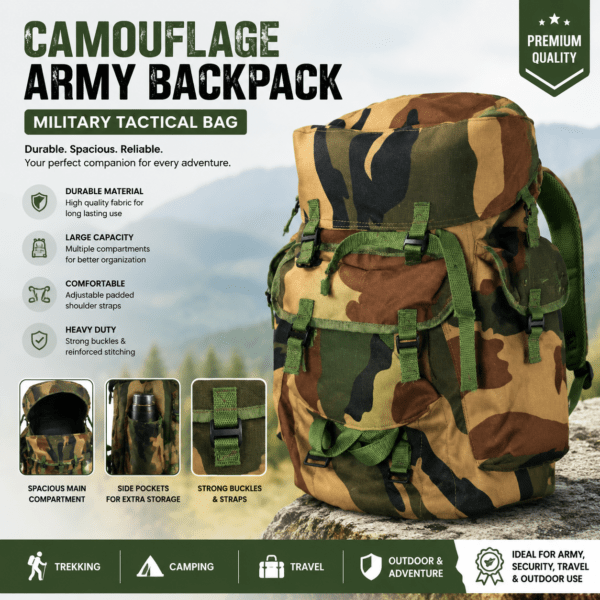 Camouflage Army Backpack / Military Tactical Bag