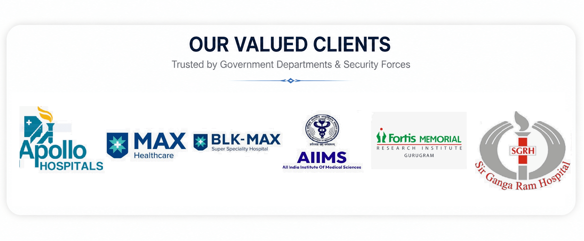 OUR VALUED CLIENTS Trusted by Leading Organizations Across India