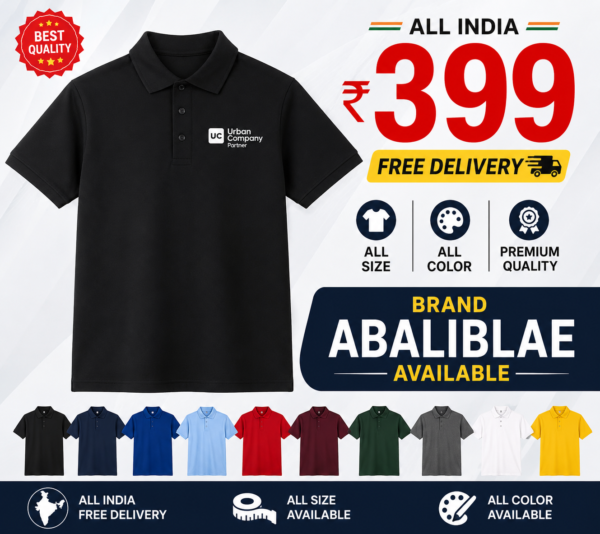 Urban Company Partner T-Shirt | Uniform Polo T-Shirt – JMD Enterprises