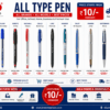 All Type Pens – Ball Pen, Gel Pen, Roller Pen & Premium Pens | All Brands & Models
