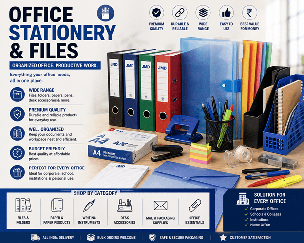 JMD Big Size Box File A4 Office Document Storage File