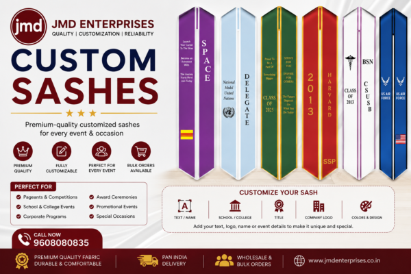 Custom Sashes Personalized Event Pageant Competition Sashes JMD Enterprises